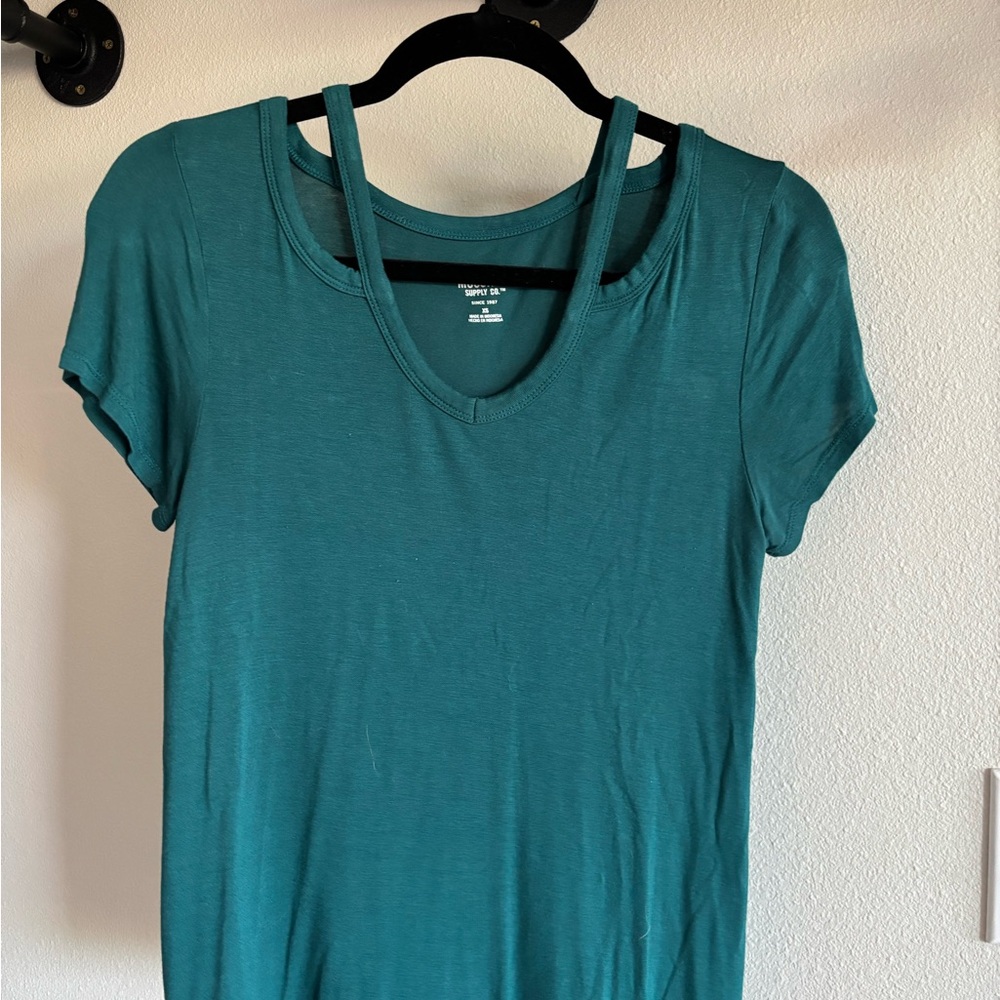 Mossimo Supply Co. Teal Short Sleeve Top